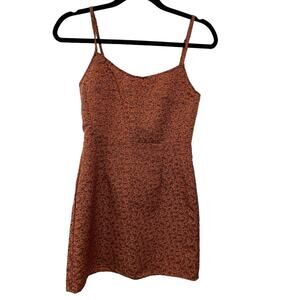 Urban Renewal Embroidered Ditsy Floral Sleeveless Mini Dress XS Y2K Sexy Boho‎